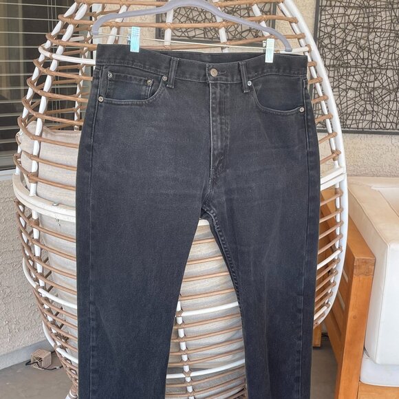 Levi's 505 Black Men's Jeans   button Fly Classic 36 x30 - Picture 3 of 13